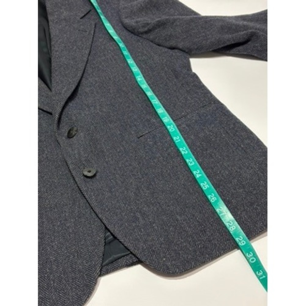 Vtg Tweed Nordstrom Broadmoor & Pike Herringbone Wool Blazer Mens 42S Short Coat - Picture 9 of 12